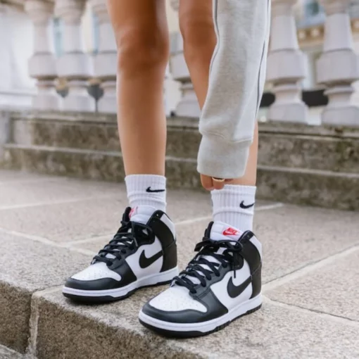 Nike Dunk High White Black - Image 4