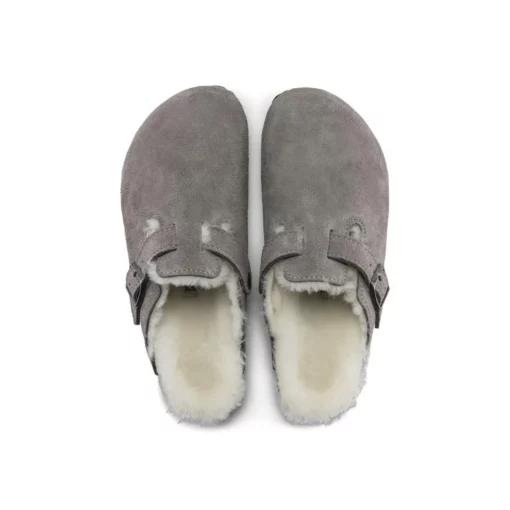 Birkenstock Boston Shearling Fur Grey - Image 3