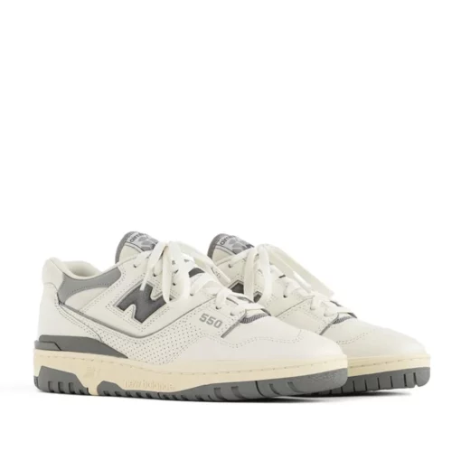 New Balance 550 Leather White Gray - Image 2