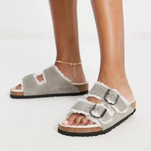 Birkenstock Arizona fur Grey - Image 3