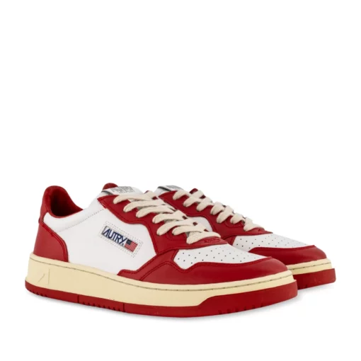 Autry Medalist Low Sneakers White Red - Image 2