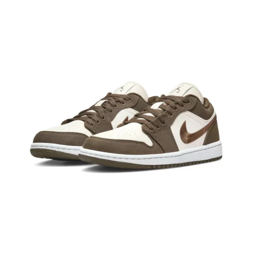 Air Jordan 1 Low Brown Canvas - Image 2