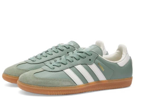 ADIDAS SAMBA OG SILVER GREEN CHALK WHITE GUM - Image 2