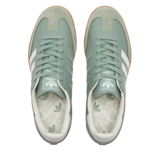 ADIDAS SAMBA OG SILVER GREEN CHALK WHITE GUM - Image 3