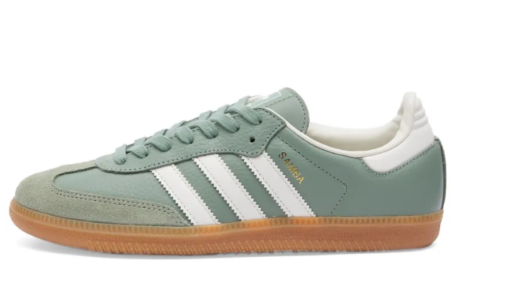 ADIDAS SAMBA OG SILVER GREEN CHALK WHITE GUM - Image 4